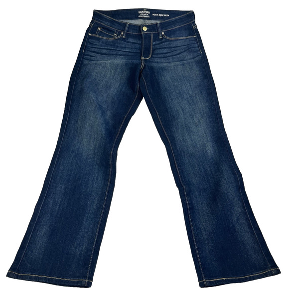 Signature Levi's High-Rise Slim Bootcut Jeans W28 L32 Dark - Picture 1 of 10